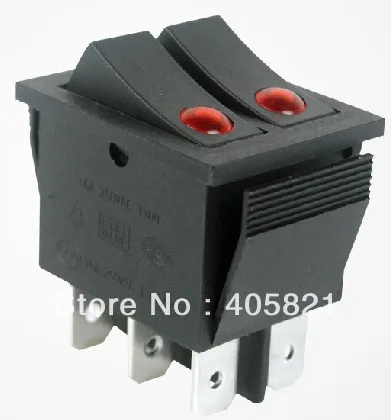 

6Pins two-way dual rocker switch, illuminated boat switch,power switch