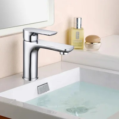 

Bathroom faucet hot and cold paint single hole faucet washbasin straight waist faucet bathroom accessories faucet