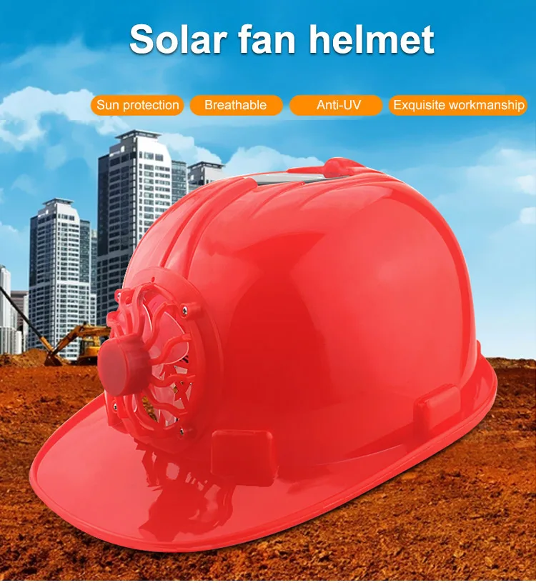Солнечная мощный вентилятор шлем открытый рабочий защитный шлем-каска Защитная крышка Солнцезащитный козырек широкая шляпа мощность ed