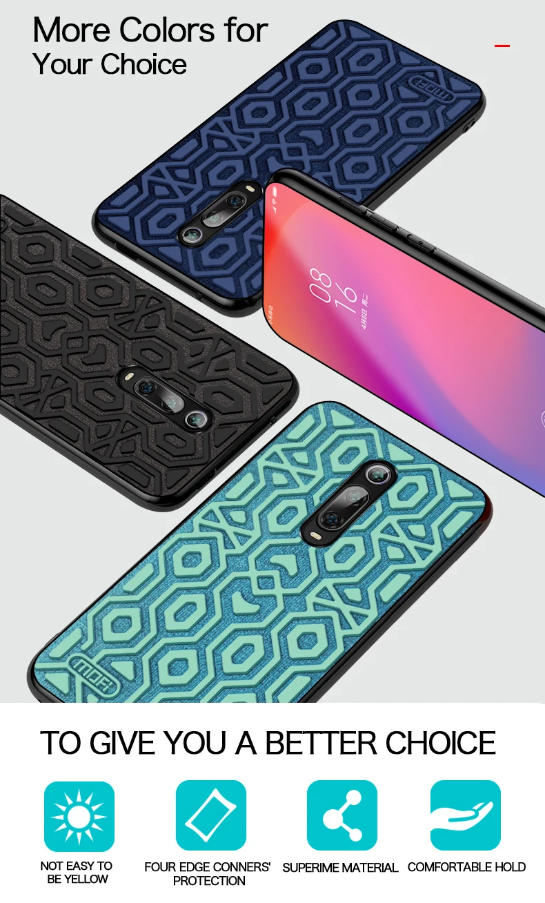 Для Xiaomi mi 9T Pro Чехол защитный MOFi mi 9t жидкий силикон супер нескользящий ТПУ Мягкий задний Чехол