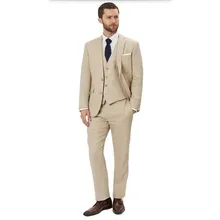 Stylish elegant men formal suits new style wedding suits tuxedo pure color slim fit groom best man dress suits(jacket+vest+pants