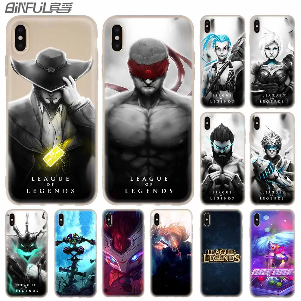 

Cases Silicone soft Cover for iPhone 11 Pro X XS Max XR 6 6S 7 8 Plus 5 4S SE League of Legends LOL