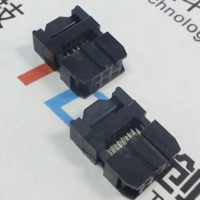 

50 PCS IDC soquete FC-6P 2.54 mm IDC conector 6-pin conector 6 P 2 X 3 P IDC JTAG conector