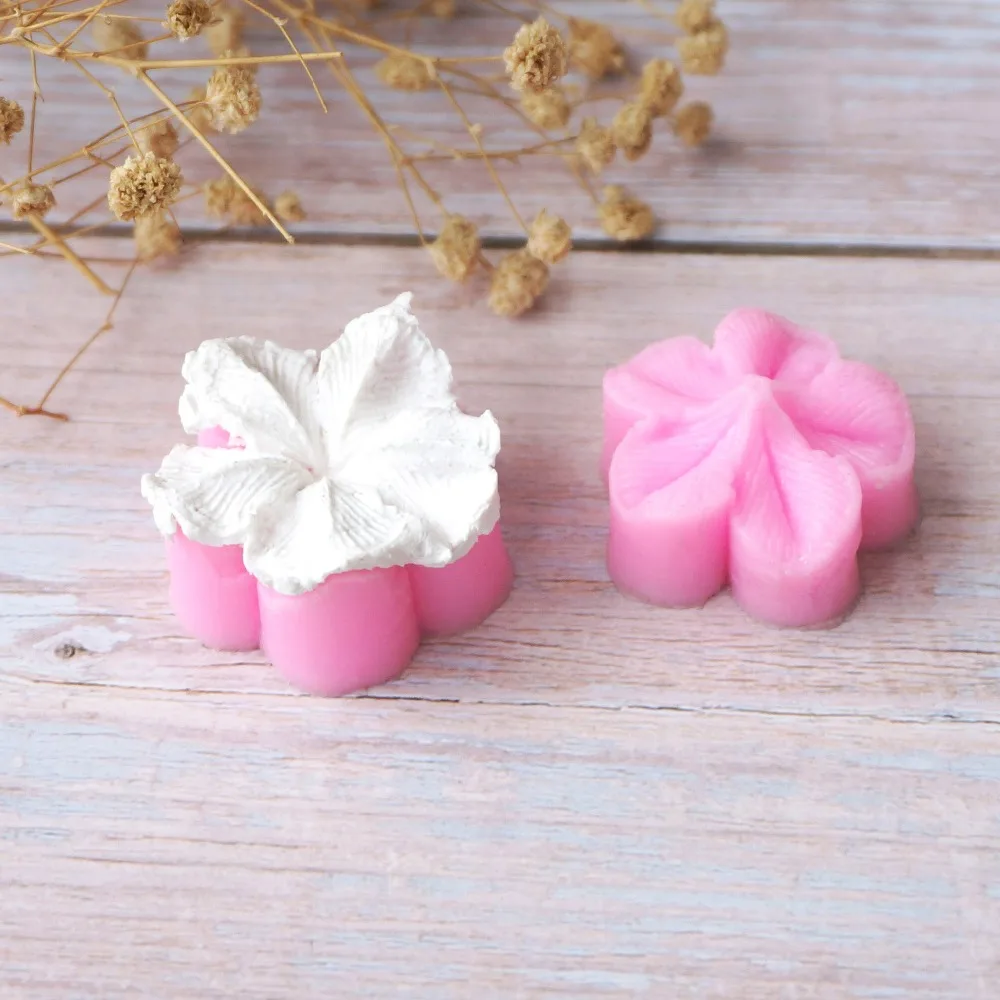 Сливовый цветок 3D Силиконовая формочка в виде цветов персиковый цветок помадка торт домашний декор Сахар ремесло художественные инструменты малый размер