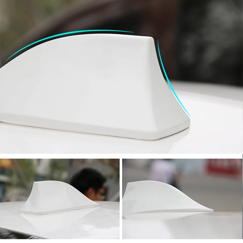 

2019 Car Antennas Shark Fin Antenna Auto Radio Signal Aerials Roof Antennas for universal car model Car Styling