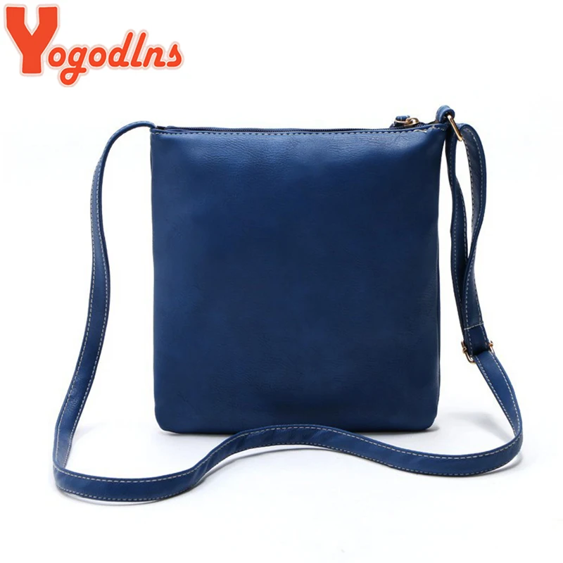 Yogodlns 2019 المرأة حقيبة يد حقيبة ساعي من الجلد المصقول لصق تطعيم خمر سيدة الكتف Crossbody أكياس bolsas femininas بولسا