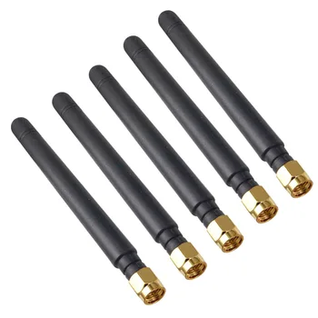 

100 piece/lot Rubber Antenna Gold Plated SMA Male Plug Straight Connector 433MHZ 2-3dbi Gains 85mm Aerial