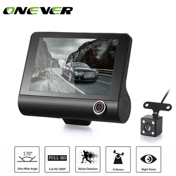 

Onever Three recorded dual dash camera 1080P Full HD hidden driving recorder 170 degrees wide view angle With loop recording