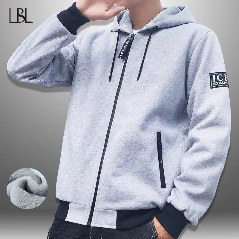 Buy LBL Thicken Bomber Hoodie Men Streetwear Slim Men