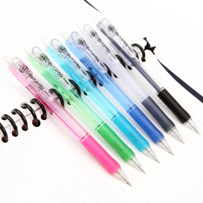 

Zebra MN5 Mechanical Pencil Tapli Clip 0.5mm Japan With Erase Pen tip hiddened 6 Transparent Body Colors Available
