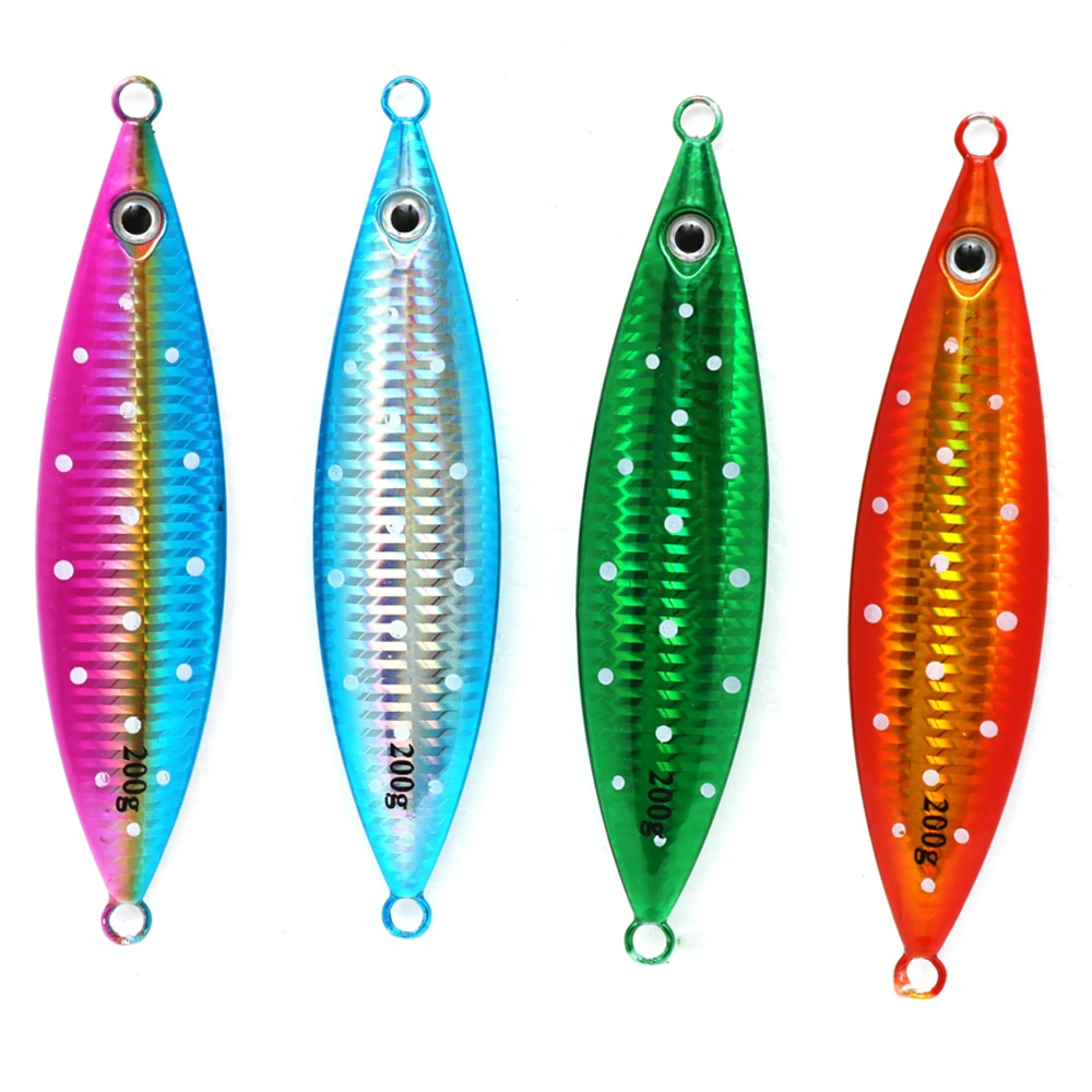

1 pc 200g 3d eyes sea fishing slow shake metal jigging artificial lure hard bait fishing tackle