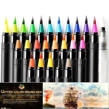 

Watercolor Brush Pen Sketching Drawing Marker Calligraphy Art Supplies Lettering Colouring Brush Pens Sets