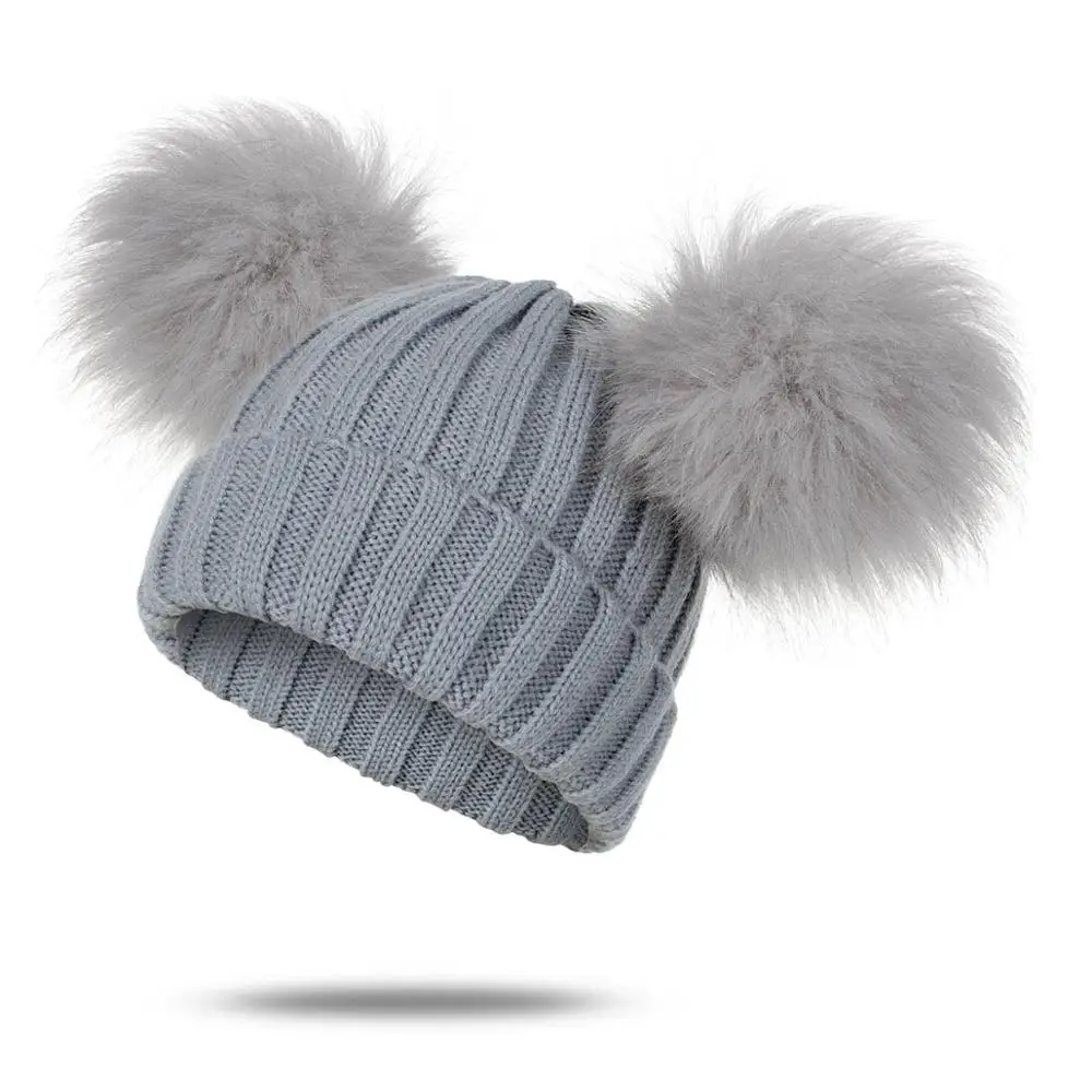 Новинка года; зимняя шапка; детские вязаные шапочки Skullies; мягкие хлопковые шапки с помпонами для мальчиков и девочек; милые теплые шапки для детей; сезон осень-зима