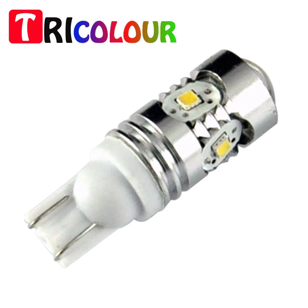 

2pcs T10 w5w 6 SMD 2323 Chip high power led 10w Center High Mount Stop Light Bulb for FORD F-150 2004 2005 DC12V #TB79