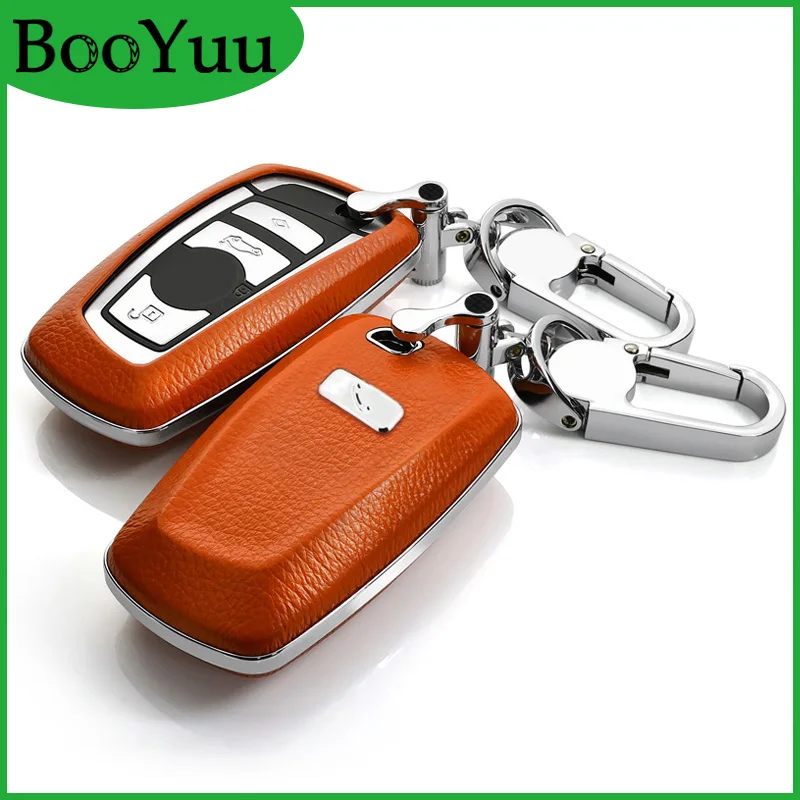 

BooYuu Fantasy 6Color Cowhide+ABS CAR key Cover key shell key Case For BMW 1 2 3 4 5 6 7 Series 4 Series All X3 X4 All 2009-2015