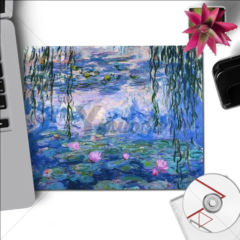 Коврик для мыши Yinuoda Monet Garden Lotus, компьютерный коврик, размер для 180x220x2 мм и 250x290x2 мм, маленький коврик для мыши