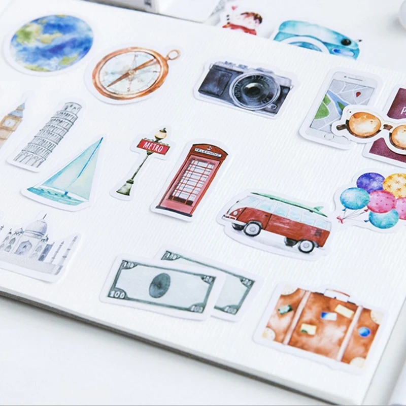 Diário dos Desenhos Pacotes Lote Viagem Engraçada Decoração Adesivos Faça Você Mesmo Animados Scrapbook Papelaria Atacado 20 - 5 adesivos adesivos diy diário dos desenhos animados