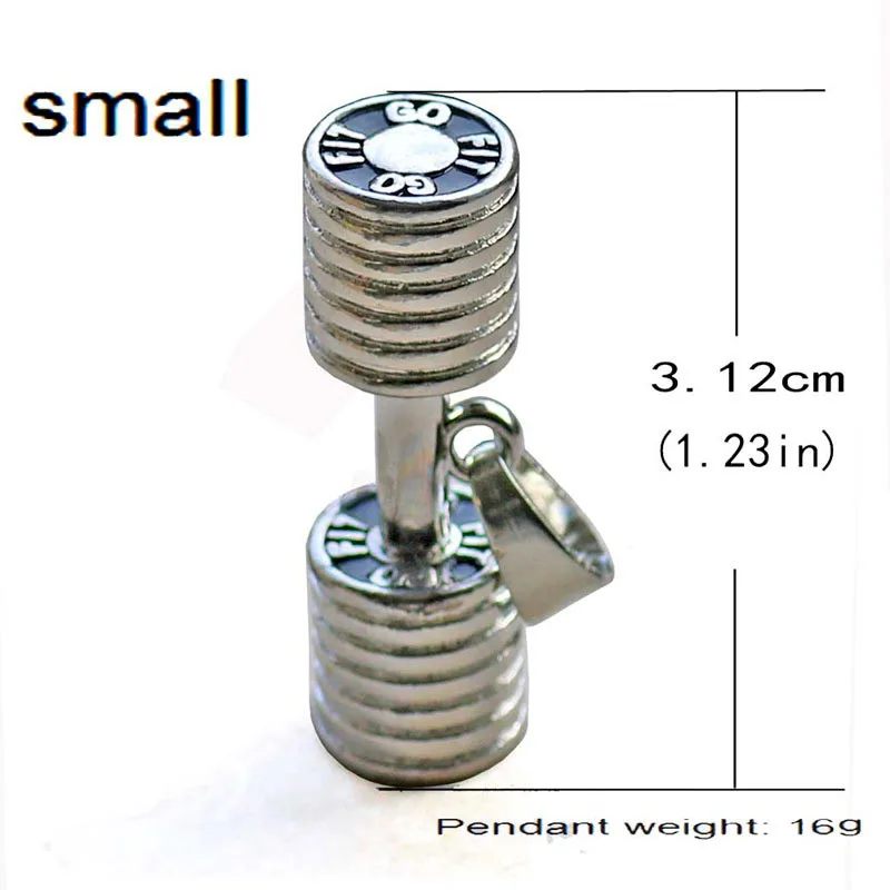 Высокое качество золото серебро черный большой маленький подвеска в форме штанги ожерелье для мужчин модные подарки фитнес штанги ювелирные изделия