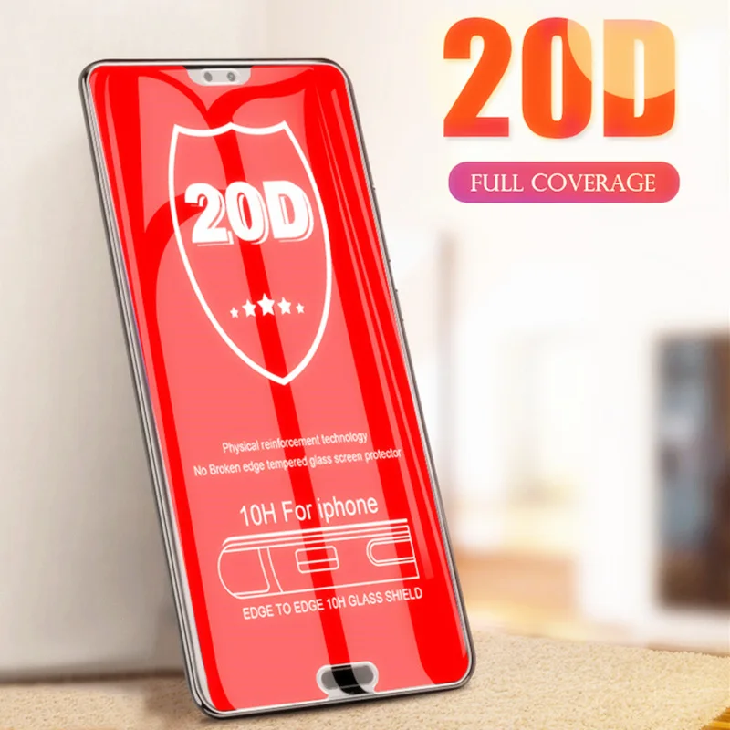 Защитное стекло 20D для huawei P20 Lite P30 Pro mate 10 20 P Smart, защитная пленка для экрана Honor 10 Lite