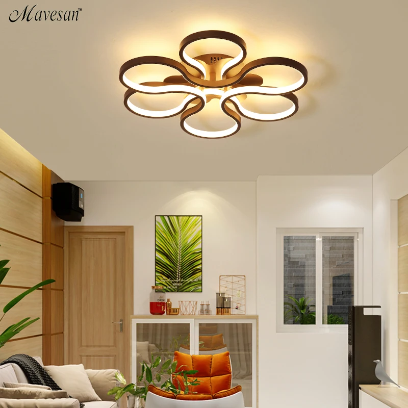 

2018 modern acrylic LED Ceiling Lights for Living Room heart ceiling lamp Decorative lampshade Lamparas de techo remote control