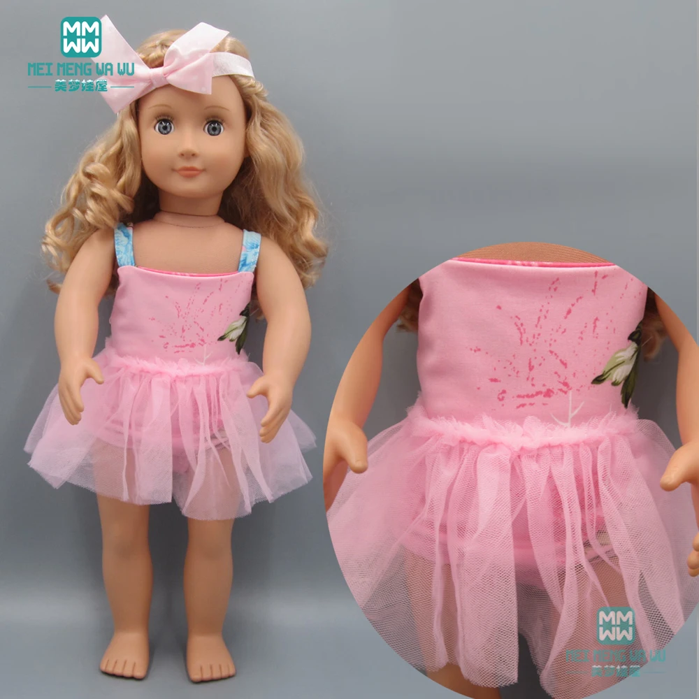 Кукольная одежда для 18 дюймов 45 см американские куклы белые Мультяшные узоры цельные пижамы игрушки для детей