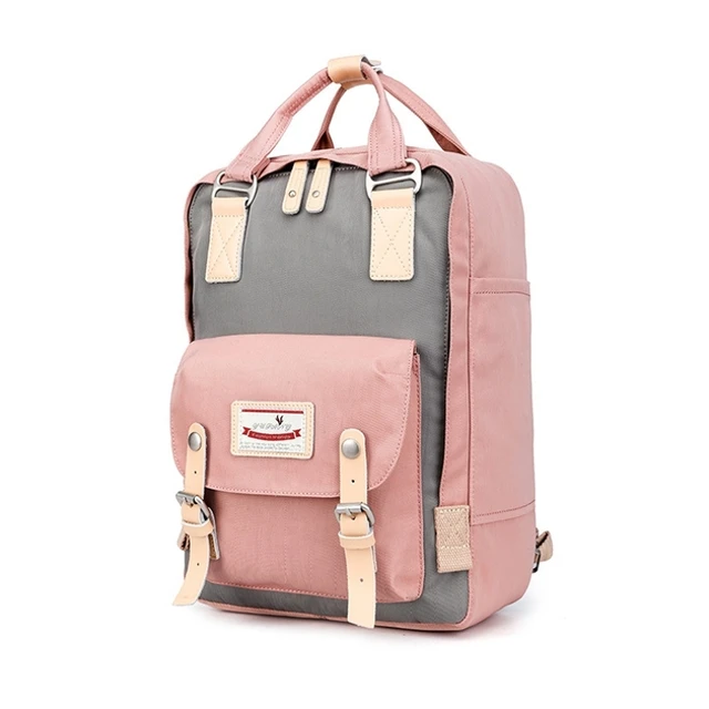 Fashion Donuts Brand Panelled Shoulder Bags S Pink Cute Backpack Fashion Donuts Brand Panelled Shoulder Bags S Pink Cute Backpack Women Korean College Oxford School