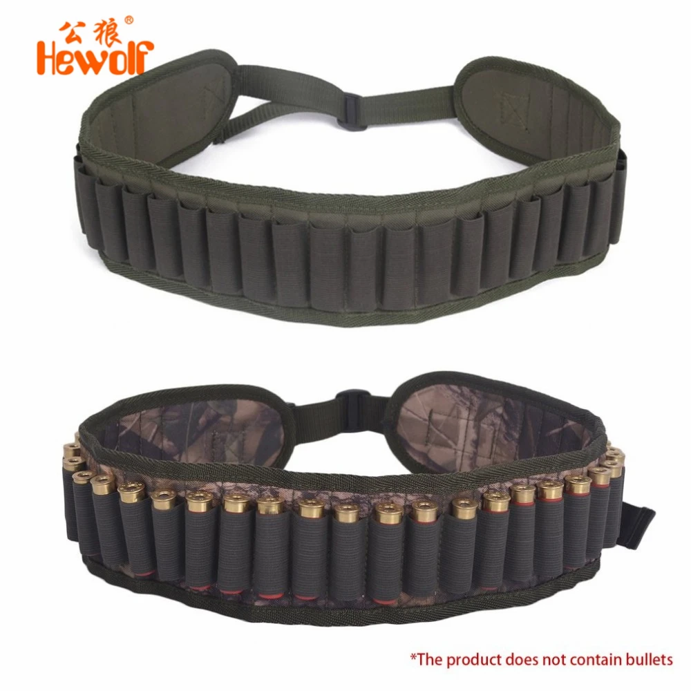 

Hewolf New Outdoor 140*5CM Airsoft Hunting Tactical 25 30 Shell Bandolier Belt 12 Gauge Ammo Holder Military Cartridge Belt