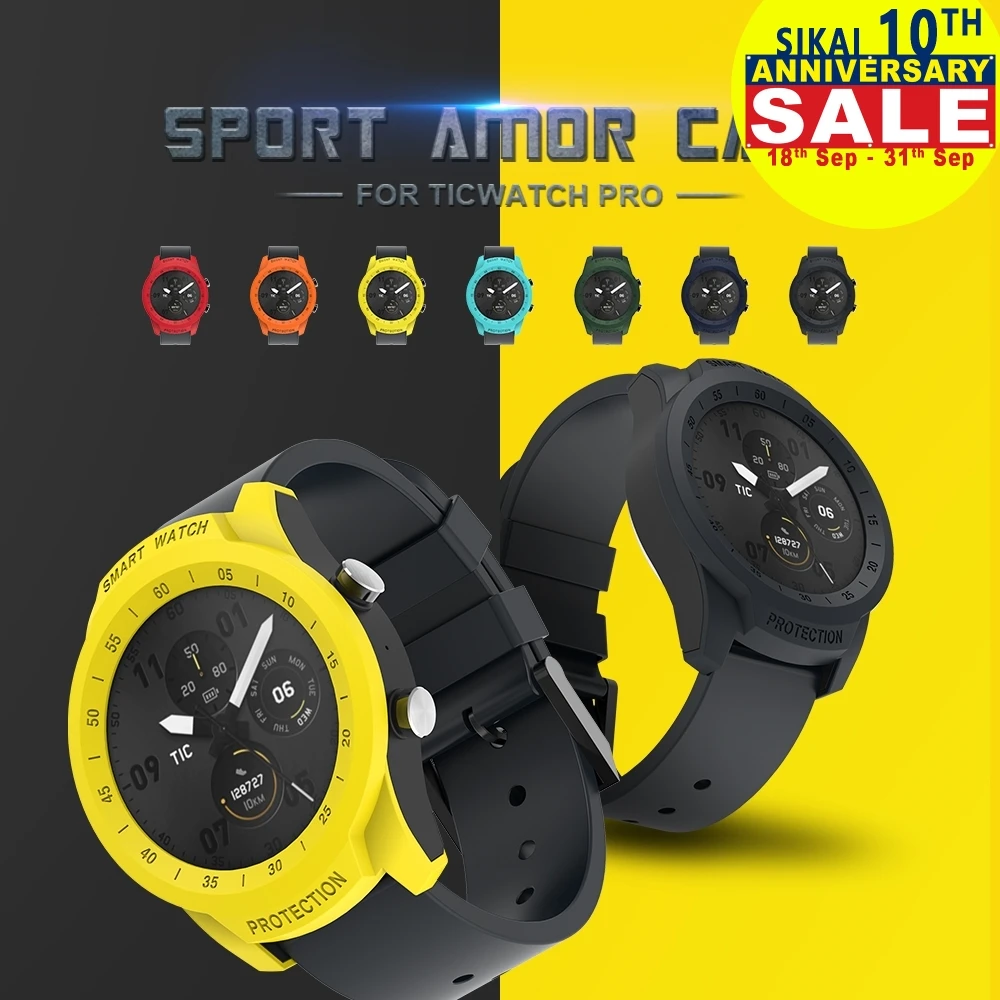 

SIKAI Patent Hard Plastic Protective Case Cover for Ticwatch Pro Smart Watch bumper for Ticwatch Pro Smart Watch Case Only