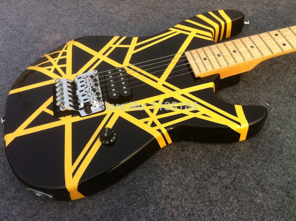 GOOD SOUND Eddie Van Halen Signature Charvel Guitar EVH electric guitar with black and yellow strip