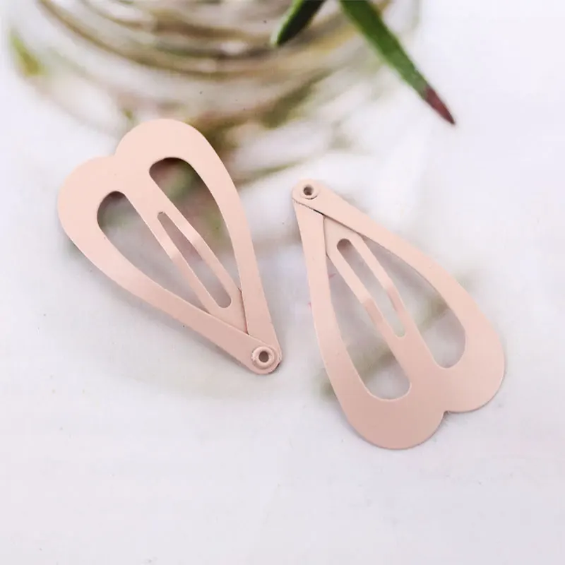 12pcs Snap Baby Hair Clips for Hair Cute Clip Pins Kids Hairpins Heart Shaped Color Metal Barrettes for Children Women Girls 4cm