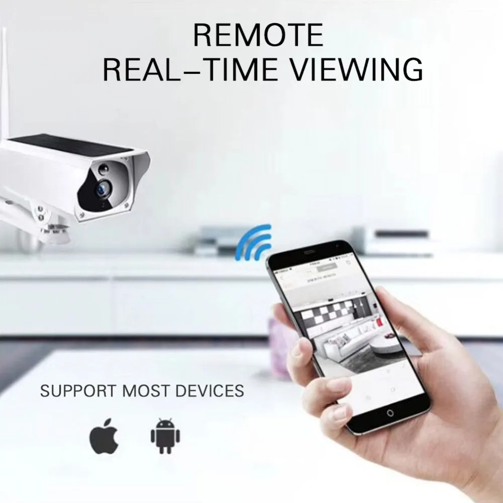 1080P HD Wifi Wireless IP Camera Home Security Surveillance Waterproof Outdoor Solar Camera IR Nigh