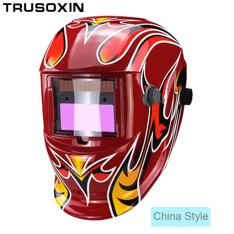 Домино Солнечная Автоматическая затенение/затенение измельчения/польский TIG MIG MMA дуговая маска для сварки/шлем/Очки сварщика для сварщика - Цвет: China Style