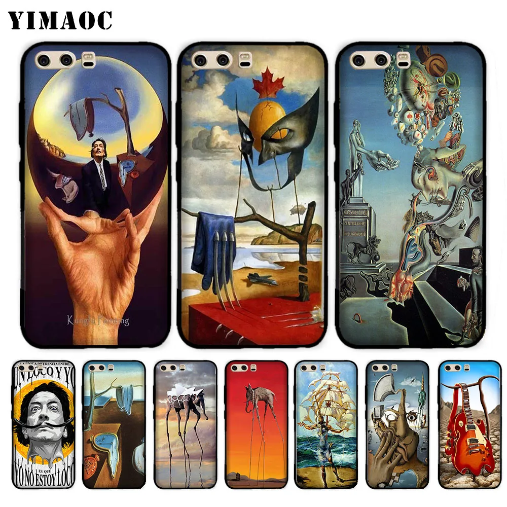 Salvador Dali Soft Case for Huawei P8 P9 Lite Mini P10 P20 P30 Plus Pro P Smart Z 2019 |