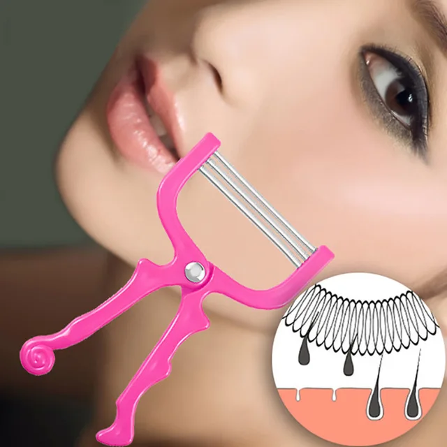 

Handheld Facial Hair Epilator Hair Removal Device Plastic Resin Stainless Steel Spring Face Hair Shaving Tool