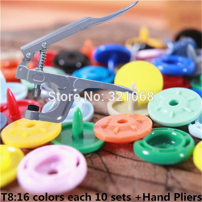 160 Sets/lot Kam T8 Plastic Snap Button It Cover Sheet Button To