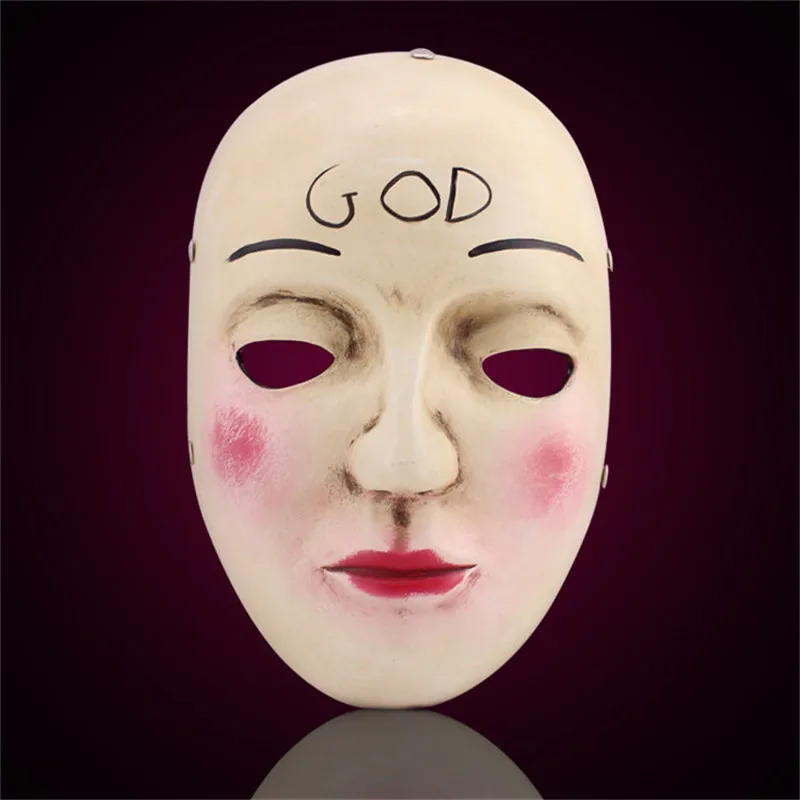 Movie The Purge Resin Anonymous Masks Halloween Scary Horror Party Full Face Smile Mask Carnival Costume Free Shipping FA102 (10)