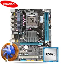 Новая материнская плата HUANAN X58 CPU kit с процессорным кулером USB3.0 X58 LGA1366 материнская плата CPU Xeon X5670 2,93 GHz 6 core 12 thread