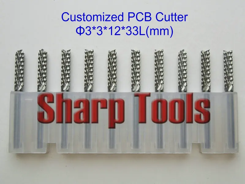 

Customized 10pc 3x12mm PCB Corn Cutting Tools, Tungsten Carbide Tool Bit, CNC End Mill PCB Mill Cutter in Wood, HDF, Fiber Glass