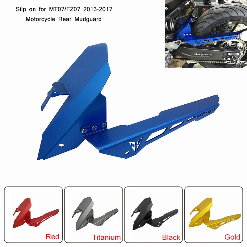

2013-2017 Silp on for Yamaha MT07/FZ07 Rear Mudguard Modification Motorcycle Fender Aluminum alloy With Chain Protection Shell