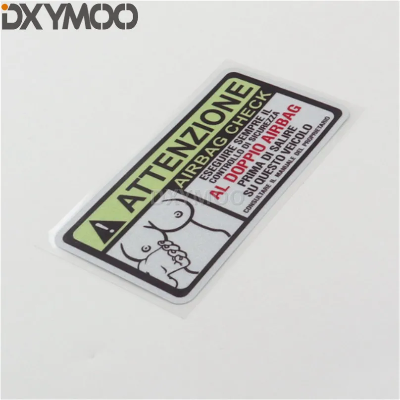 

2x Car Styling Vinyl Tape Attention Airbag Check Warning Sticker Decal 11x5.6cm