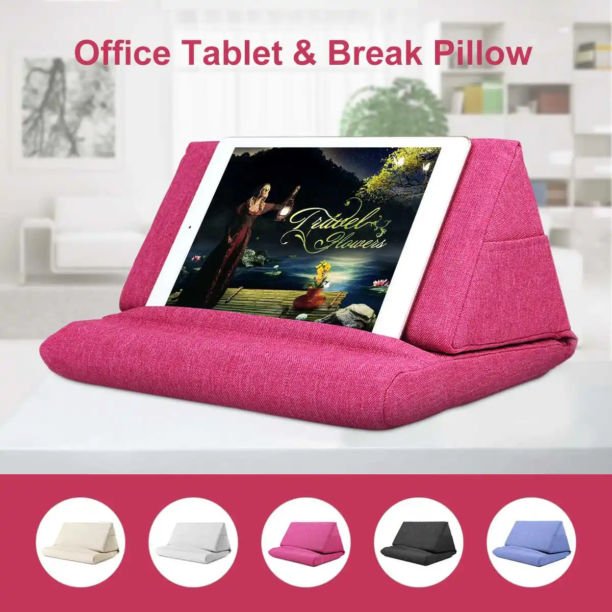 

Laptop Tablet Pillow Foam Lapdesk Multifunction Laptop Cooling Pad Tablet Stand Holder Stand Lap Rest Cushion for Ipad with Bag