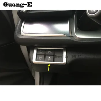 

Car sticker styling molding button front head light switch trim frame lamp hoods 1pcs For Honda Civic 10th Sedan 2016 2017 2018