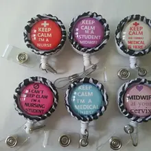 Keep Calm I'm акушерка медсестры combat metric Recoil ID держатель для карт брелок 10 шт./лот