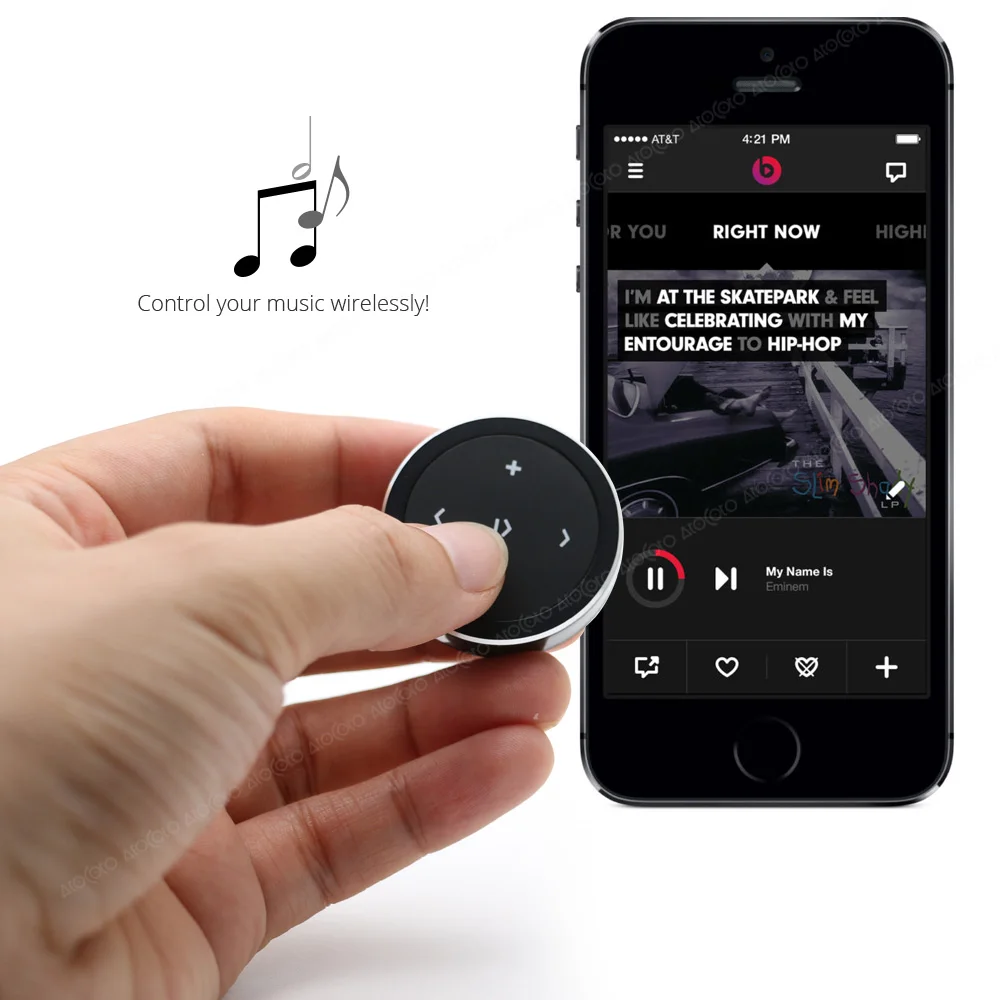 Беспроводной Bluetooth медиа кнопка дистанционного управления селфи Start Siri Автомобиль Мотоцикл руль музыка для iPhone Android iOS