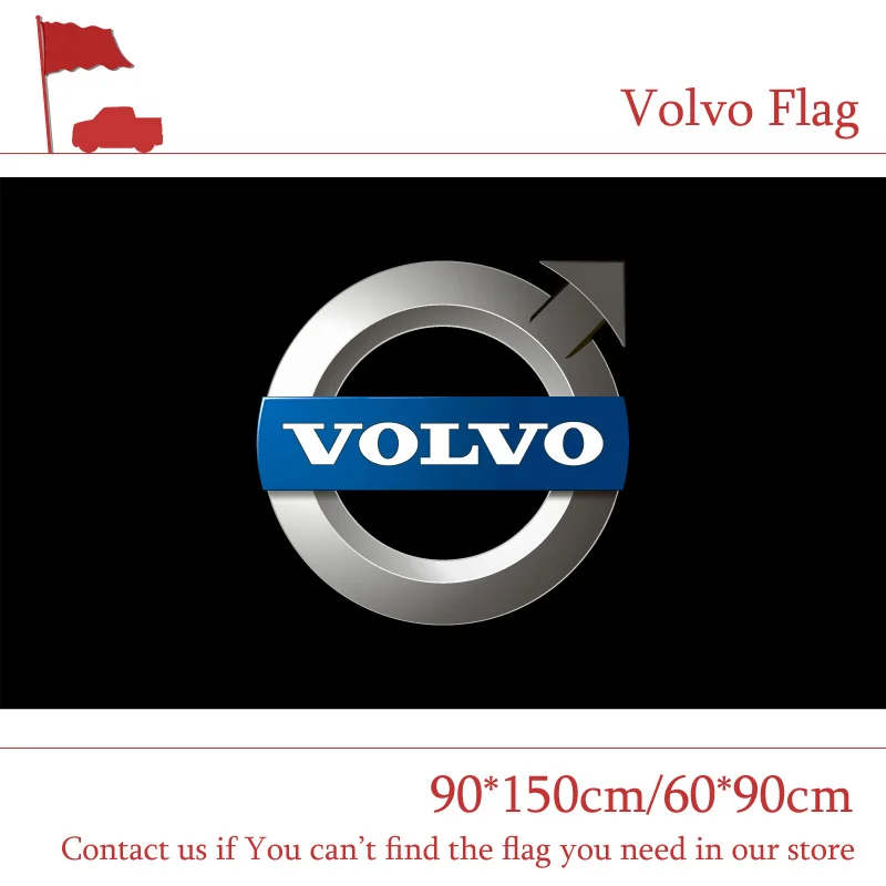 

Volvo Flag For Car Show 90x150cm 60*90cm Size Polyster Party Bar Banner