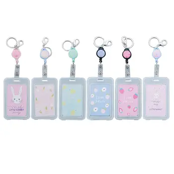

Cute Cartoon Retractable Badge Card Holder Pull ID Name Card Badge Holder School Office Supplies