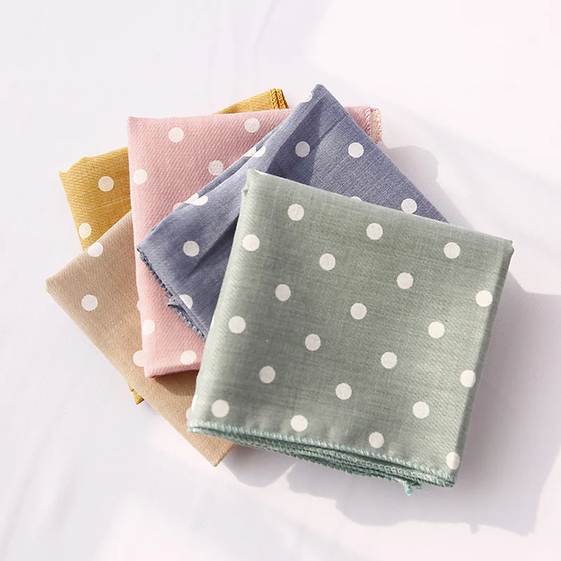 

Yishine 42x42CM 5Colors Kids Children Cute Dots Pinafore Purified Cotton Triangular Headband Women Girls Scarf Shawl Hand Towel