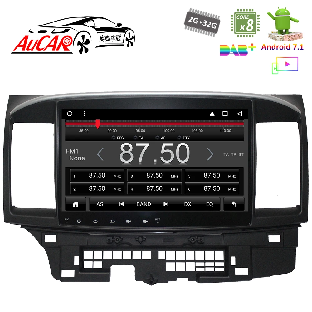 Excellent AuCAR 10.2" Android 7.1 Car GPS Navigation system for MITSUBISHI Lancer 2007-2017 car dvd Bluetooth GPS Radio WIFI 4G Stereo 4