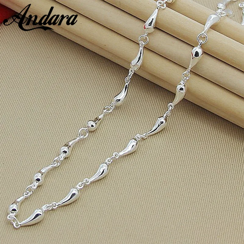 

New Trendy Silver 925 Jewelry Fashion Waterdrops Necklace For Women Silver Jewelry Gift