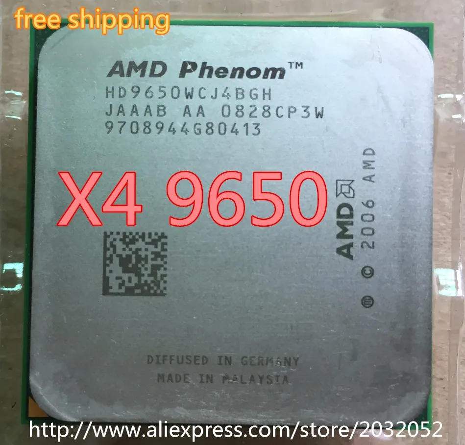 Процессор AMD Phenom X4 9650(HD9650WCJ4BGH) cpu 2,3 GHz quad core Socket AM2+ 9650 может работать